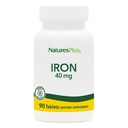 NaturesPlus Iron - 40 mg, 90 Tablet - Vejetaryen, Gluten Free - 45 Hizmetler
