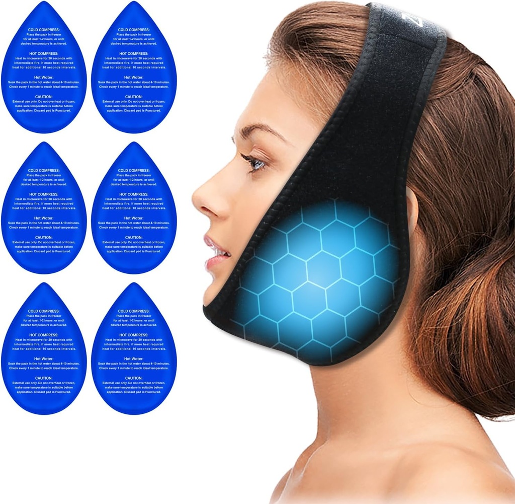 ZNÖCUETÖD Bilgelik Dişleri Buz Paketi Yüz Baş Ağrısı Yitirilmesi için Yüz Ağız Cerrahisi, Diş İmplantı 6 Reusable Hot Cold Gel Packs