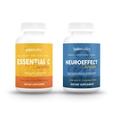 Paleovalley NöroEffect + Essential C Kompleksi - Nöro Mushroom Kahve Ekstraksiyon, C Supplement 450g Focus, Memory, Energy, Immune Support, Organik Superfoods