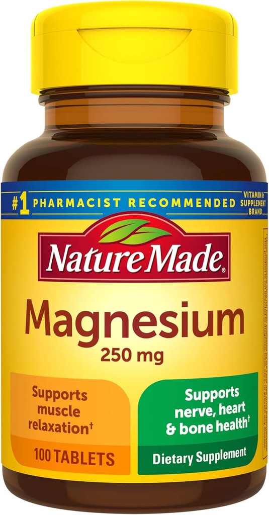 Magnezyum Oksit 250 mg Tabletleri, 100 Beslenme Desteği için Sayı
