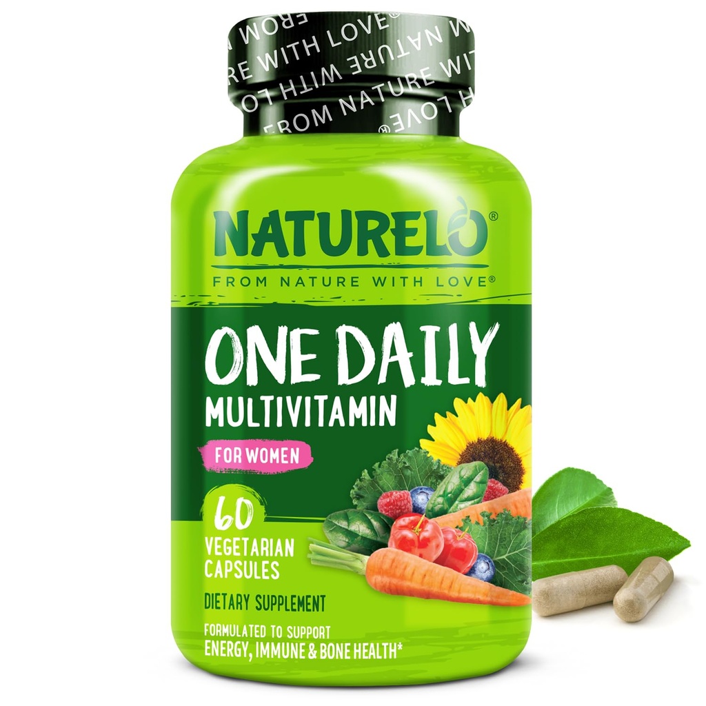 NATILO Kadınlar için Günlük Multivitamin / Spamin B12, 60 Ct, Enerji Desteği, Tüm Gıda Günlük Kadınlar Multivitamin Tamam, Nourish Hair/Skin/Nail, Non-GMO, No Soy, Gluten Free, 2 Ay Supply Support, All Food Daily Women Multivitamin Supplement, Nourish Hair/Skin/Nail, No-GMO, No Soy, Gluten Free, 2 Moon Supply