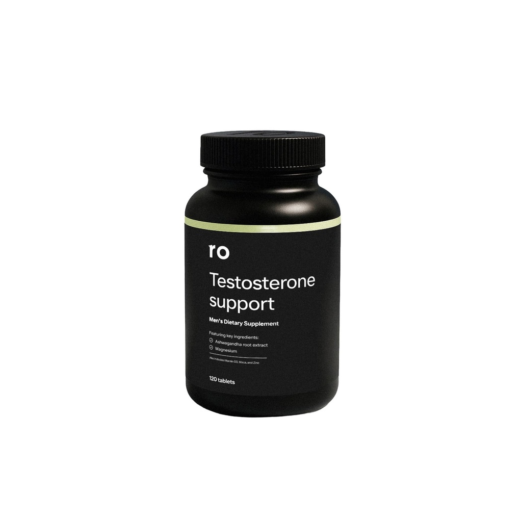Ro testosteron Erkekler için destek | Ashwagandha ile Sağlıklı testosteron Seviyelerini Desteklemek için Günlük Beslenme Supplement ve Magnezyum, Muscular Sağlığını Desteklemek | (120 Tablet)