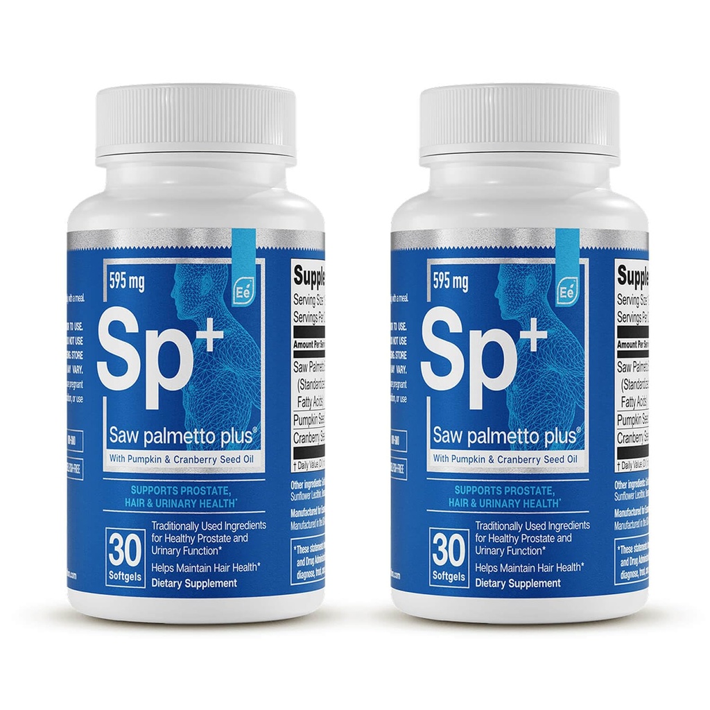 Essential Elements Saw Palmetto Plus - Prostate Health Supplement for Men with Riley and Cranberry Seed Oil | Supports Bladder and Urinary Health 120 Softgels