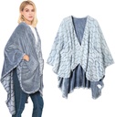 Bcareself Double-Sided Wearable Blanket Ultra Soft Flannel Shawl Blanket, Reversible Blanket, with Pockets, for Women and Men