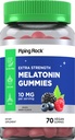 Piping Rock Melatonin Gummies 10mg | 70 Kont | Berry Flavor Supplement | Vegan, Non-GMO, Gluten Free