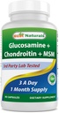 En İyi Doğallar, Glucosamine Chondroitin MSM Supplements, Hizmet başına 2600 mg, 90 Capsules (90 Count (Pack of 1))
