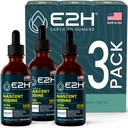 E2H Vegan Sıvı Iodine - Tiroid Desteği ve Bilişsel Fonksiyonl - Metabolizma ve Enerji Seviyelerinizi Güçlendirmek - Vegan - Non-GMO (3 Şişe)