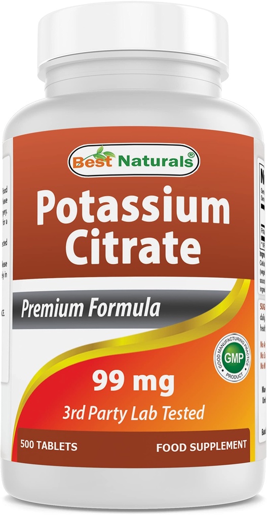 En İyi Doğallar Potasyum 99 mg 500 Tablet - 3. Parti Lab Testedildi