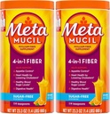 Metamucil, Daily Psyllium Husk Toz Supplement, Sugar-Free Toz, Digestive Health için 4-in-1 Fiber, Orange Flavored Drink, 114 tatlı kaşığı, 1.4 Pound (Pack of 2)