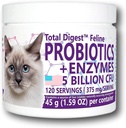 Total DigestTM Feline Probiyotiks and Enzymes, All-Dogestive System Diyetary Supplement Formula for Cats (120 Hizmet)