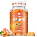 Curcumin Turmeric Gummies – Ekstra Güçlü 2000 mg 8:1 Türmeric Supplement Gummies with Black Pepper & Ginger – Vegan Non-GMO Ortak Destek Chewables – Peach Flavor, 60 Kont