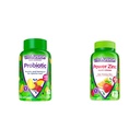 Vitafüzyon Probiyotik Gummy Supplements, Raspberry, Peach ve Mango Flavors, 35 Day Supply, 70 Kont Power çinko Gummy Vitamins, Strawberry Tangerine Flavored, 90 Count