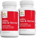 Terry Naturally Healthy Feet & Nerves - Herbal Supplement with Bioactive Vitamin B12 - Circulation & Nerve Health Support Supplement - Vegan Capsules with Boswellia Serrata - 120 Capsules (Pack of 2)