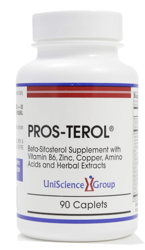 Pros-TEROL, Prostate Relief with 900 mg Plant Sterols with Riley Seed, Sting Nettle Root, Ginger Root, Licorice Roots 90 Caplets