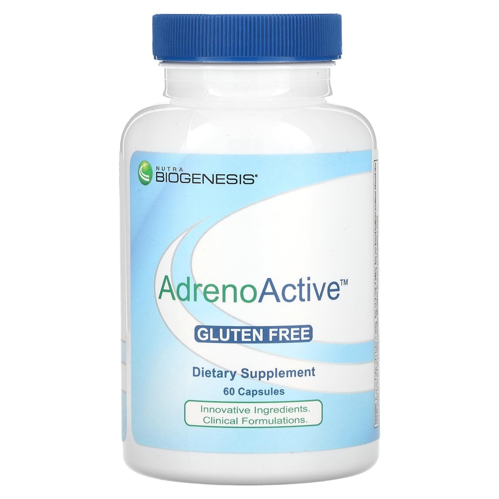 Nutra BioGenesis AdrenoActive - Sağlıklı Stres Cevaplarını Destekleyin - Gluten Free - 60 Capsules