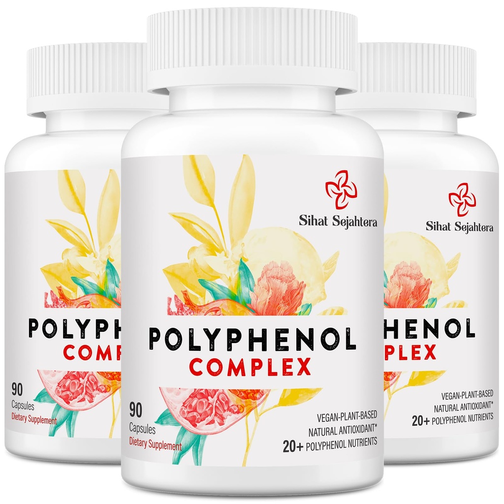 67.500 MG Polyols Supplement - Güçlü Antioksis & Polyol for Age Defense, Polyol Superfood, Quercetin, Resveratrol, Green Tea, Plant-Based & Energy, Immune Support, 270 Capsules