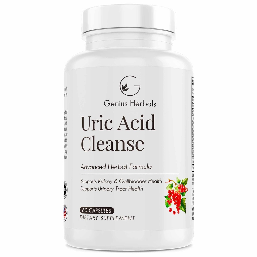 Uric Acid Cleanse – Destekler Kidney, Liver, Gallbladder & Urinary Tract Health, Advanced Herbal Formula - 60 Capsules