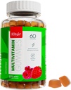 Khair Halal Yetişkin Multivitamins Gummy - Vegan, Non-GMO - Gluten Free, Gelatin Free - Essential Vitaminler: A E C D B12 & Vitamin B6 Halal Vitaminleri - 60 Gummies
