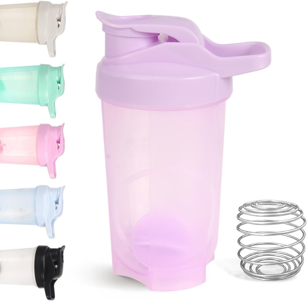 D.Y.A 16oz Shaker Şişe,Leakpre Sports Shaker Cups for Protein Shakes,Shaker Şişe for Pre Workout and Travel To Go,BPA Free & Easy Clean Protein Shaker Şişe,Purple