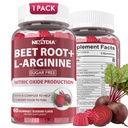 Beet Root Gummies & L-Arginine, Nitrik Oksit Men & Women w/Organic Beets, B1, B2, B3, B5, B6, Folate, B12 for Energy Boost & Circulation Support, Sugar Free, 60 Cts