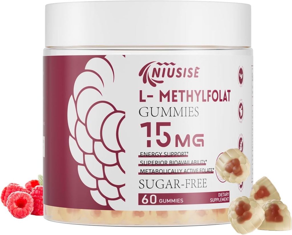 Yetişkin, Sugar Free Gummies için 15 mg Gummies Enerji, Beyin Fonksiyonları - Active Folic Asit & Vitamin B12 Supplement for Immune Support, Non-GMO, Gluten Free Gummies Help improve Energy, Brain Function - Active Folic Acid & Vitamin B12 Supplement for Immune Support, Non-GMO, Gluten Free Gummies
