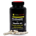 Nicotinamid Non-Flushing Vitamin B3 ve D3 Supplement | Vejetaryen ve Gluten-Free Oral Nicotinamid Supplement ile Sebze Hücreleri Casings | Sağlıklı Cilt | 60 Capsules | 500 mg