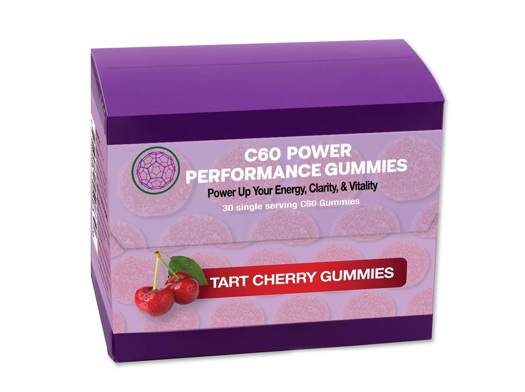 C60 Power C60 Gummies - Erkekler ve Kadınlar için Doğal Sağlık Desteği, % 99.99 Pure Sublimated Carbon Fullerenes, Discovers Energy, mental Clarity, & Stamina - 30 Count