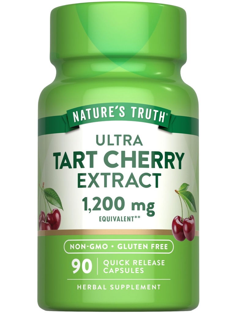 Nature's Truth Tart Cherry Extract Capsules | 1200 mg | 90 Count | Non-GMO & Gluten Free Supplement Supplement