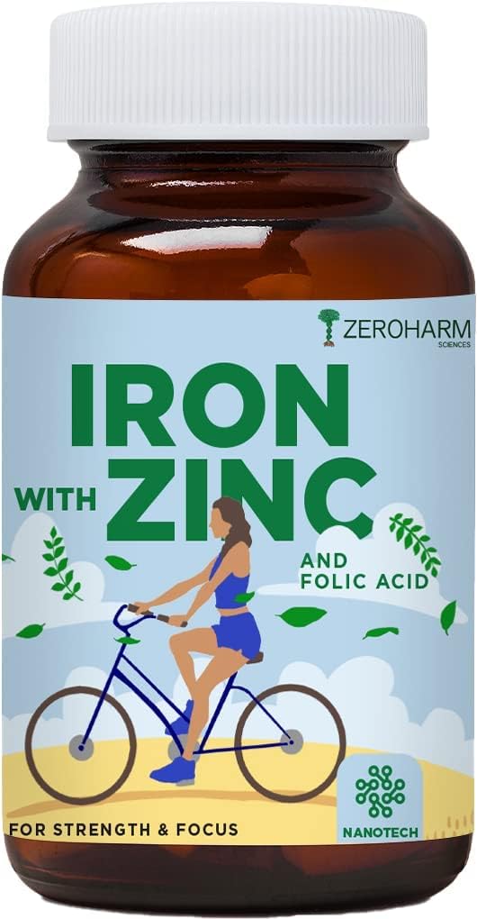 Çinko & Folic Acid tabletleri ile ATS Iron | Bitki bazlı Demir Folic çinko | Mikrobiyoloji için Demir takviyeleri | ve güç| Geliştirilmiş beyin fonksiyonu |