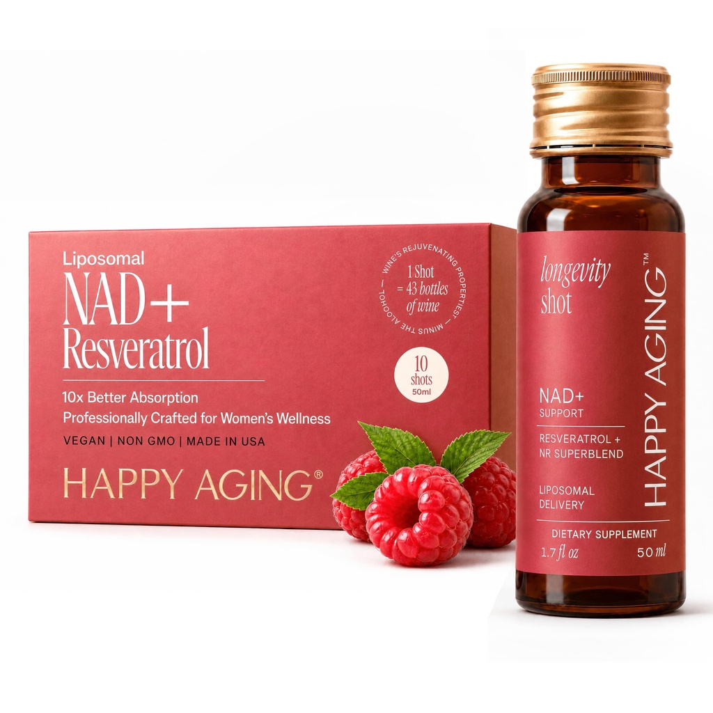 Sıvı NAD+|Resveratrol| NMN Alternatif | 10x Daha Fazla Aborpsiyon | Liposomal Nicotinamid Riboside ve Resveratrol Antioksis ile | Yarı Zamanlı | Firma Skin & Brain Health| 10 Shots |