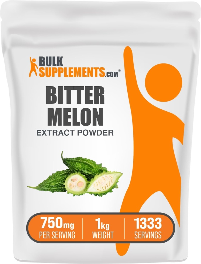 BulkSupplements.com Bitter Melon Extract Toz - Bitter Melon Supplement, Bitter Gourd Ekstraksiyon - Herbal Supplement, Gluten Free, 750 mg per Service, 1kg (2.2 lbs) (Pack of 1)