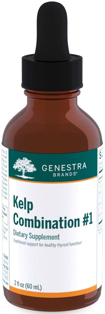 Genestra Brands Kelp Kombinasyon #1 | Contains Bladderwrack, Borage, Skullcap, Amerikan BTC ve Eleuthero | 2 fl. oz.