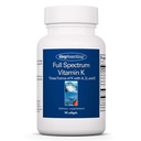 Alerji Araştırma Grubu Full Spectrum Vitamin K - Vitamin K1 ve K2 Supplement, Vitamin K Kompleksi, MK-4, MK-7, D3, A - 90 Kont