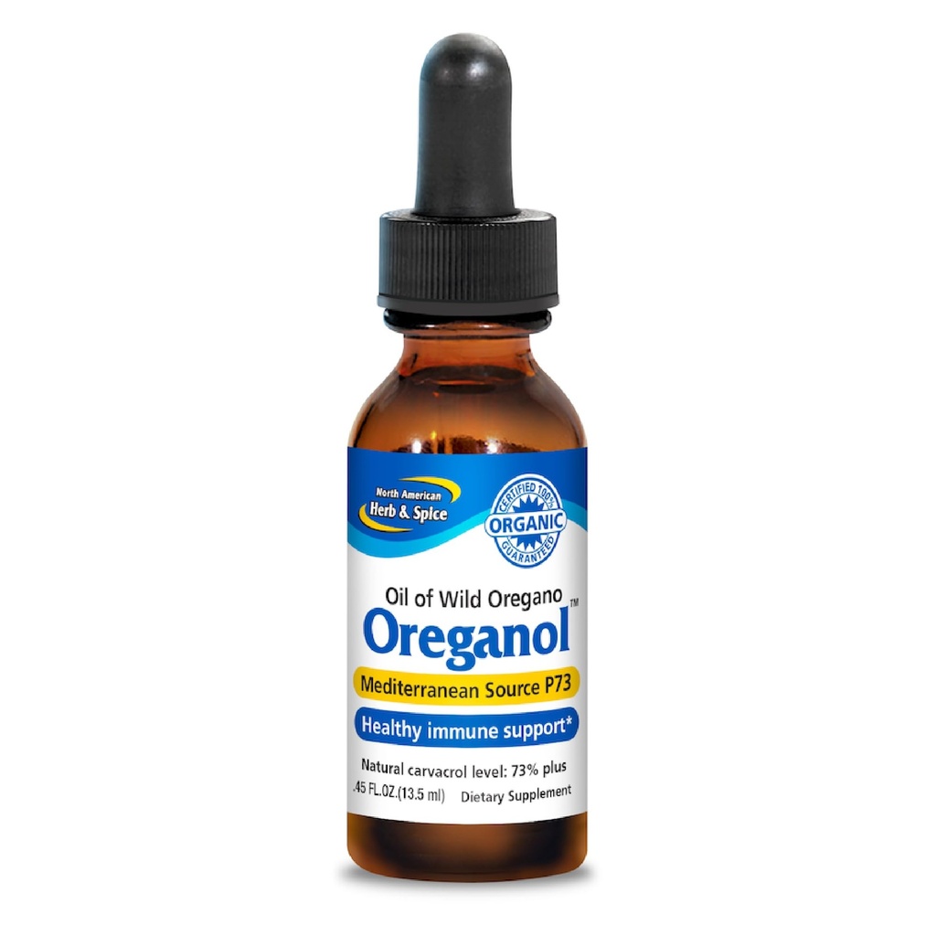 NORTH AMERICAN HERB & SPICE Oreganol - 0.45 fl. oz. - Un processinged, Wild, Organic Oregano Oil - Mediterranean Source P73 - Non-GMO - 194 Hizmetler