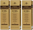 Solgar Liquid Melatonin 10 mg, Natural Black Cherry Flavor - 2 fl oz, 3 Paket - Jet Lag için Büyük - Vegan, Gluten Free - 177 Toplam Hizmetler