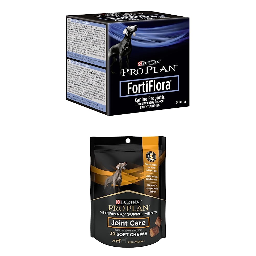 Purina Pro Plan Veteriner Supplements FortiFlora Dog Probiyotik Supplement - 30 ct. Box + Purina Pro Plan Veteriner Supplements Small Breed Dogs Hip ve Ortak 30ct