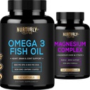 Magnesium Complex and Omega 3 Fish Oil - Magnesium Citrate 500MG – Fish Oil 2000mg, 800mg EPA and 600mg DHA - Muscle Relaxation, Sleep and Energy, Bone Health, Brain, and Heart