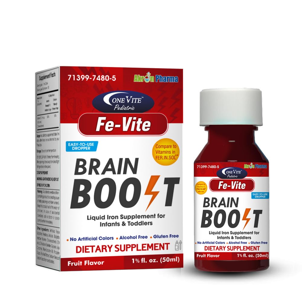 Pediatrik FE-Vite Drops | Sıvı Demir Supplement | 50 ml, 1.66 Fl Oz (Pack of 1)
