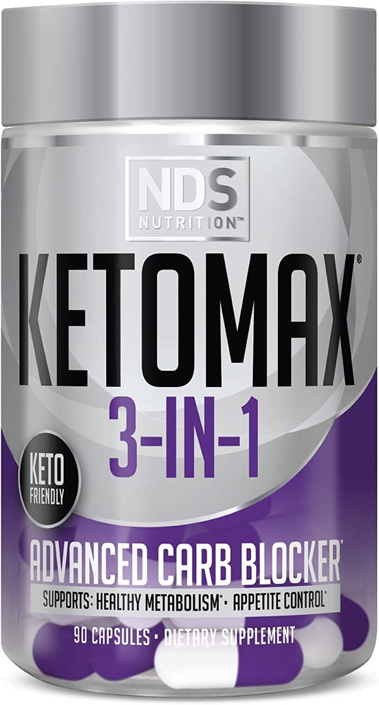 NDS Beslenme Gelişmiş 3in-1 - Şampuls for Fat Kaybı Desteği Carb Blocker Appetite Suppressant - White Kidney Bean, Chitosan, Raspberry Ketones, and Valvedium (90 Capsules)