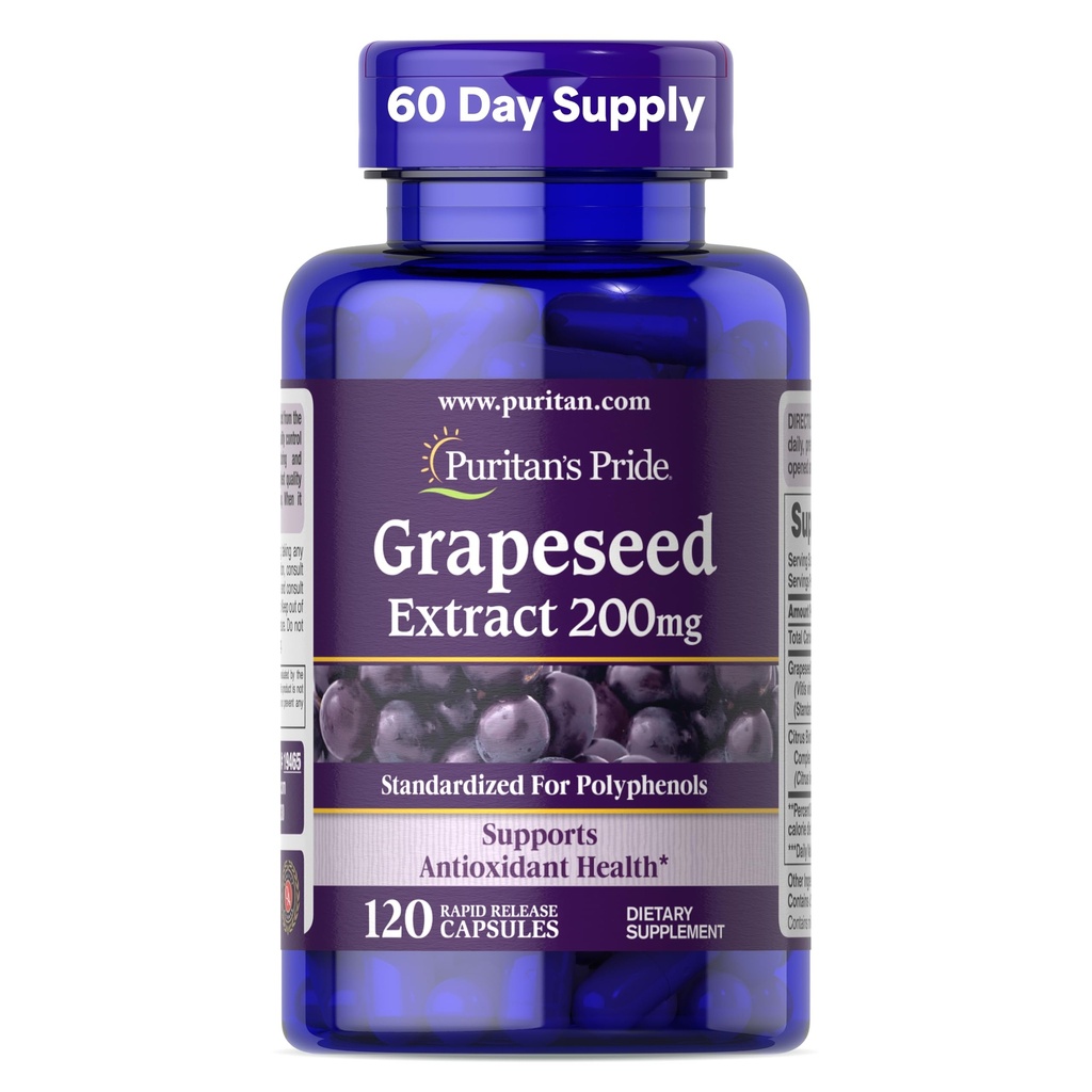 Puritan'ın Gururu 200 mg, Antioksi ve Kalp Sağlığı Desteği için Diyetsel Tamam, 2 Ay Supply, 120 Hızlı Yayın Kapsülleri