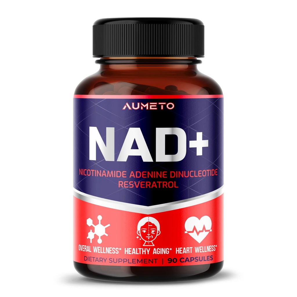NAD+ 350 mg with Trans-Resveratrol, Quercetin & Rhodiola – Hücre Enerji, Sağlıklı Ağ ve Kalp Sağlığı – 90 Capsules – Non-GMO, Made in USA