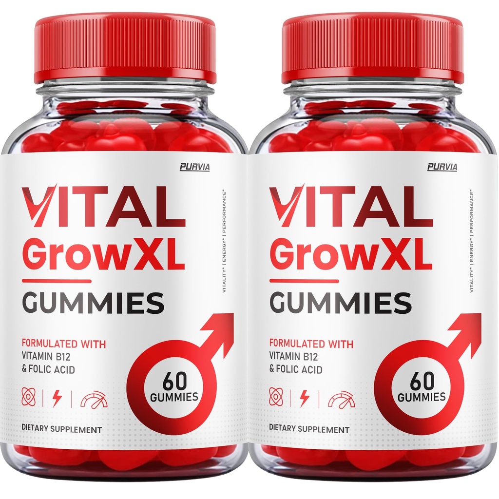 (2 Pack) Vital Grow XL Gummies - Resmi Formula - Vial Grow XL Advanced Strength Formula, Vital Grow XL Yorumlar, Genel Sağlık Desteği 1000 mg maksimum Güçlü Sağlık Tamamı (120 Gummies)