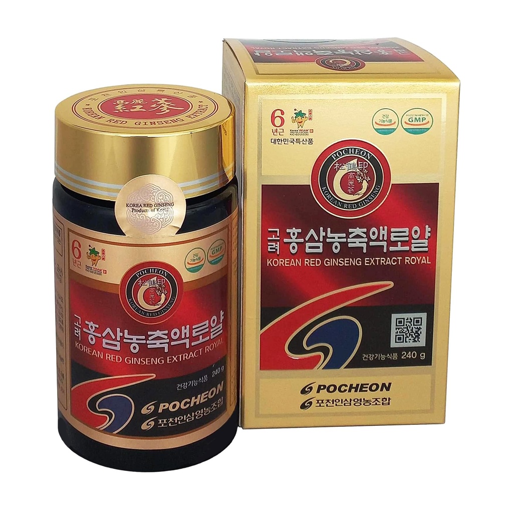 Pocheon 240g(8.5oz), 100% Saf Koreli 6 Yıl Kök Panax Red BTC Ekstraksiyon Kraliyet,% 70 Solid State, Saponin, Natural Immune Support