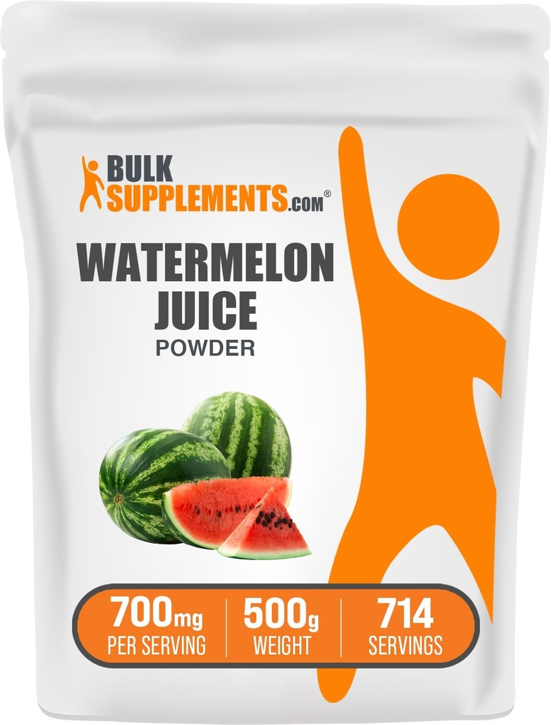 BulkSupplements.com Watermelon Juice - Watermelon Meyvesi, Meyve Tozu, Hydation Supplement - 500 mg per Service, 500g (1.1 lbs) (Pack of 1)