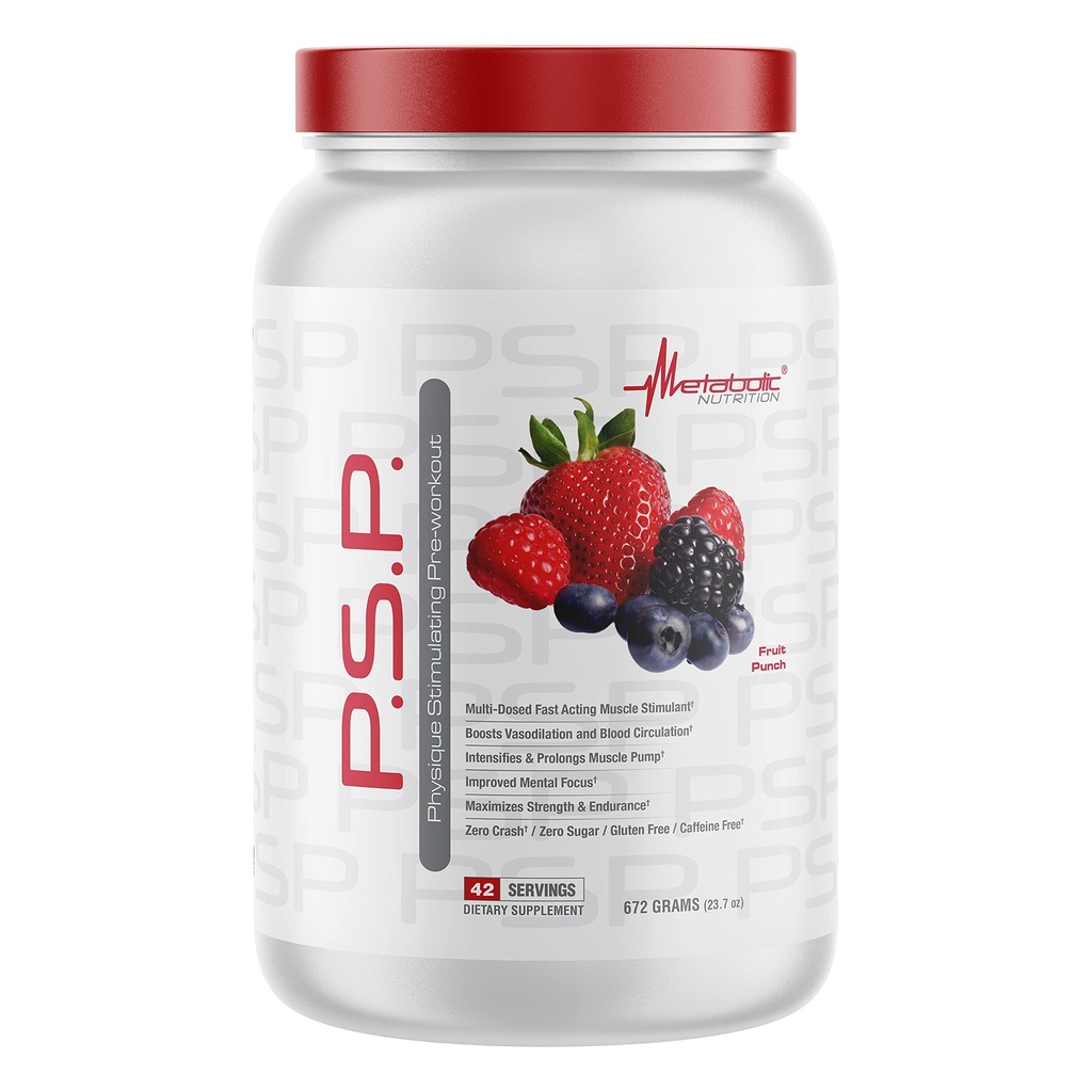 Metabolik Beslenme P.S.P. Fiique Stimulating PreWorkout 672g Zero Sugar Caffeine Free (Fruit Punch)