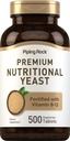 Piping Rock Beslenme Yeast Tabletleri | 500 Pills | Vitamin B12 Kompleksi ile Tanımlanmış | Non-GMO Supplement