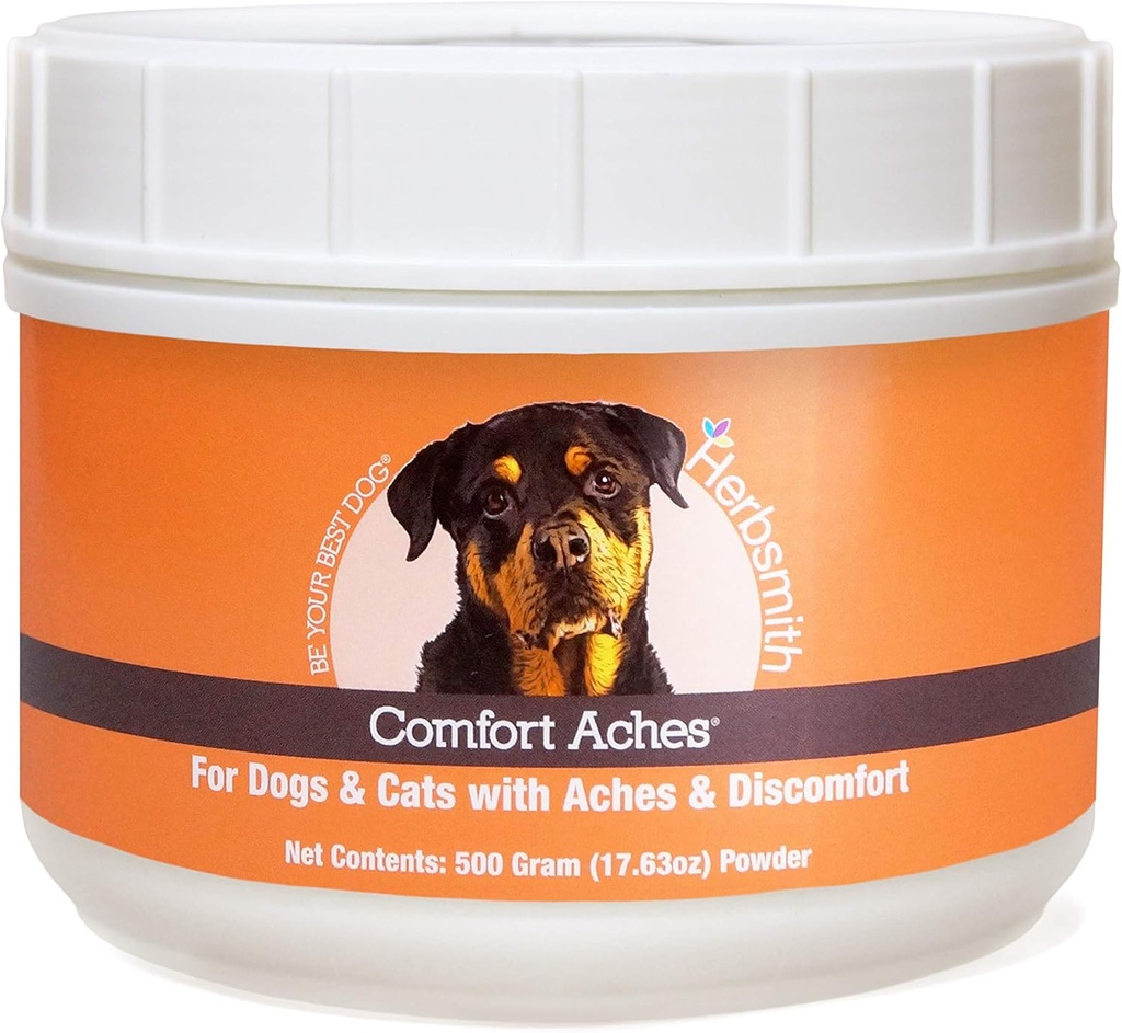 Herbsmith Comfort Aches – Herbal Pain Relief for Dogs + Cats – For Pet Aches + Pains – Anti-Inflammatory Supplement – 500g Toz Toz