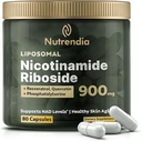 NAD+ Liposomal Nicotinamid Riboside with Resveratrol & Quercetin NAD+ - Anti-Aging, Geliştirilmiş Enerji için Premium Supplement, Geliştirilmiş Focus, Cellular Desteği – 80 High-Purity Capsules-900 mg