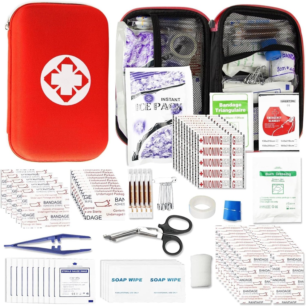 Home Hiking Camping Açık Spor için İlk Yardım Kiti, 275 Adet Oturma Malzemeleri Acil Durumlar için Temel İlk Yardım Kiti, Mini Gear Bag