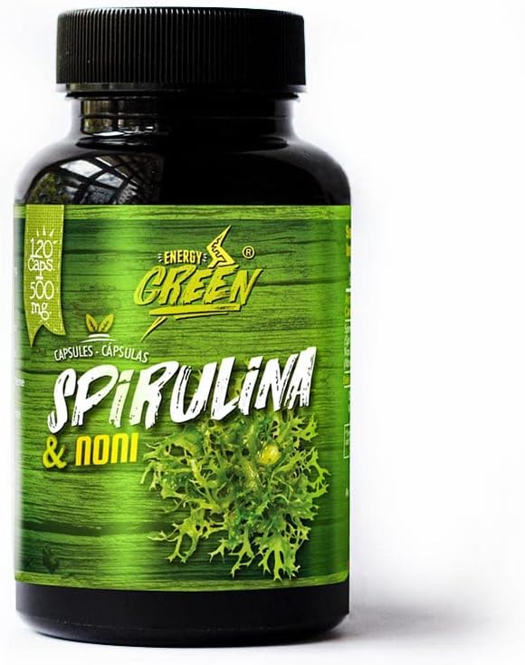 ANDES SAY · SUSTAINABLE · FAIR Spirulin ve Noni Capsules - Yüksek Beslenme İçerikli Gıda ve Direnişi Arttır - 120 Pills - Vegan Capsules - Non GMO - Gluten Free